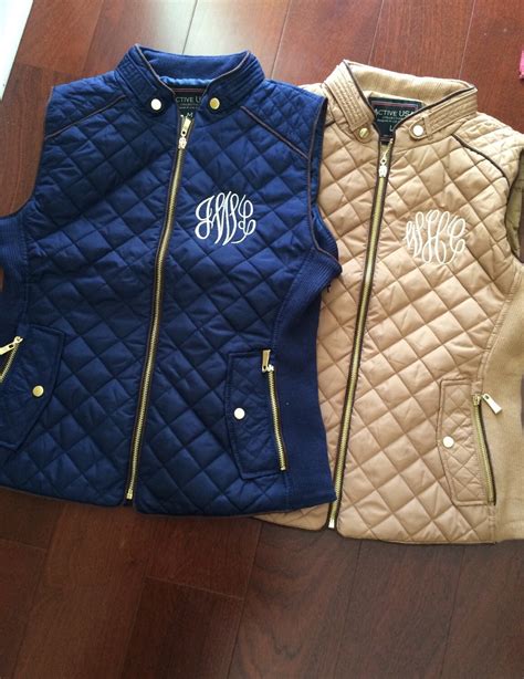 preppy monogrammed vests.